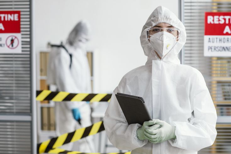 Asbestos removal expert working after positive test in London